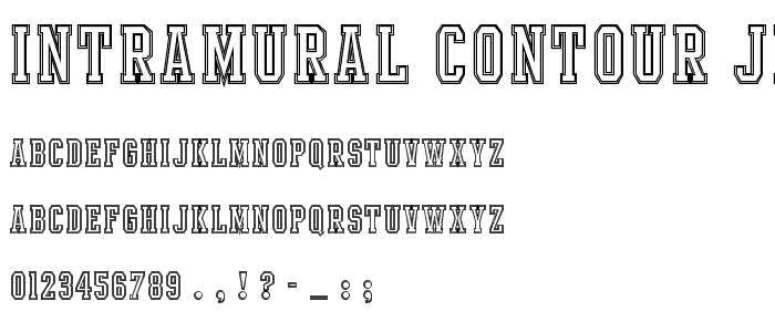 Intramural Contour JL font
